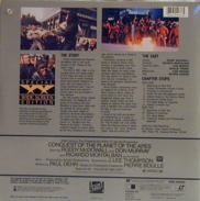 Conquest of the Planet of the Apes Laserdisc back