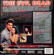 Evil Dead Laserdisc Box back