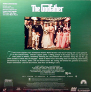 The Godfather Laserdisc jacket back