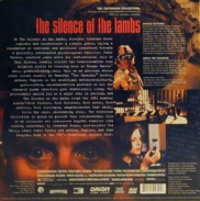 The Silence of the Lambs Laserdisc back